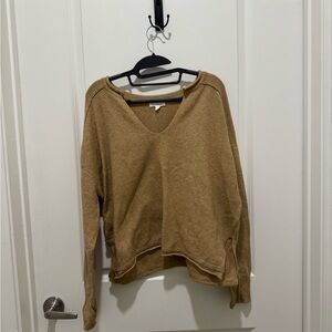 Tan V-Neck Sweater